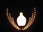 4' Lamppost Silhouette Sprigg Holiday Light Display