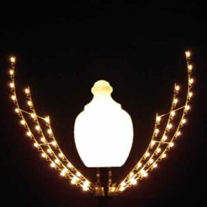 4' Lamppost Silhouette Sprigg Holiday Light Display