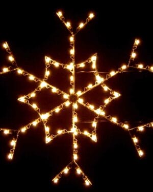 5' Sparkle Snowflake Pole Mount Holiday Light Display