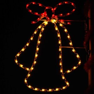 5' Silhouette Triple Bell Holiday Light Display
