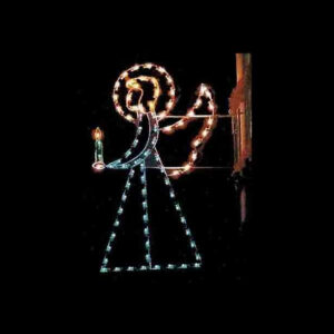 6' Silhouette Angel Holiday Light Display