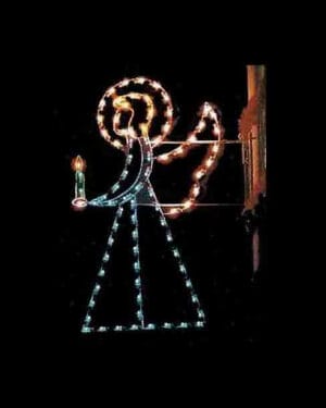 6' Silhouette Angel Holiday Light Display