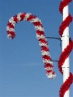 4' Garland Candy Cane Holiday Light Display