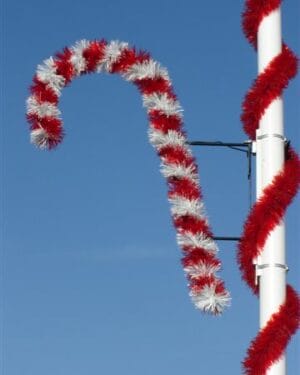 4' Garland Candy Cane Holiday Light Display