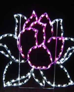 4' Lotus Blossom Holiday Light Display