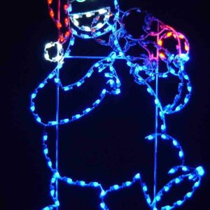 ANIMATED 8' COOKIE MONSTER with SANTA HAT