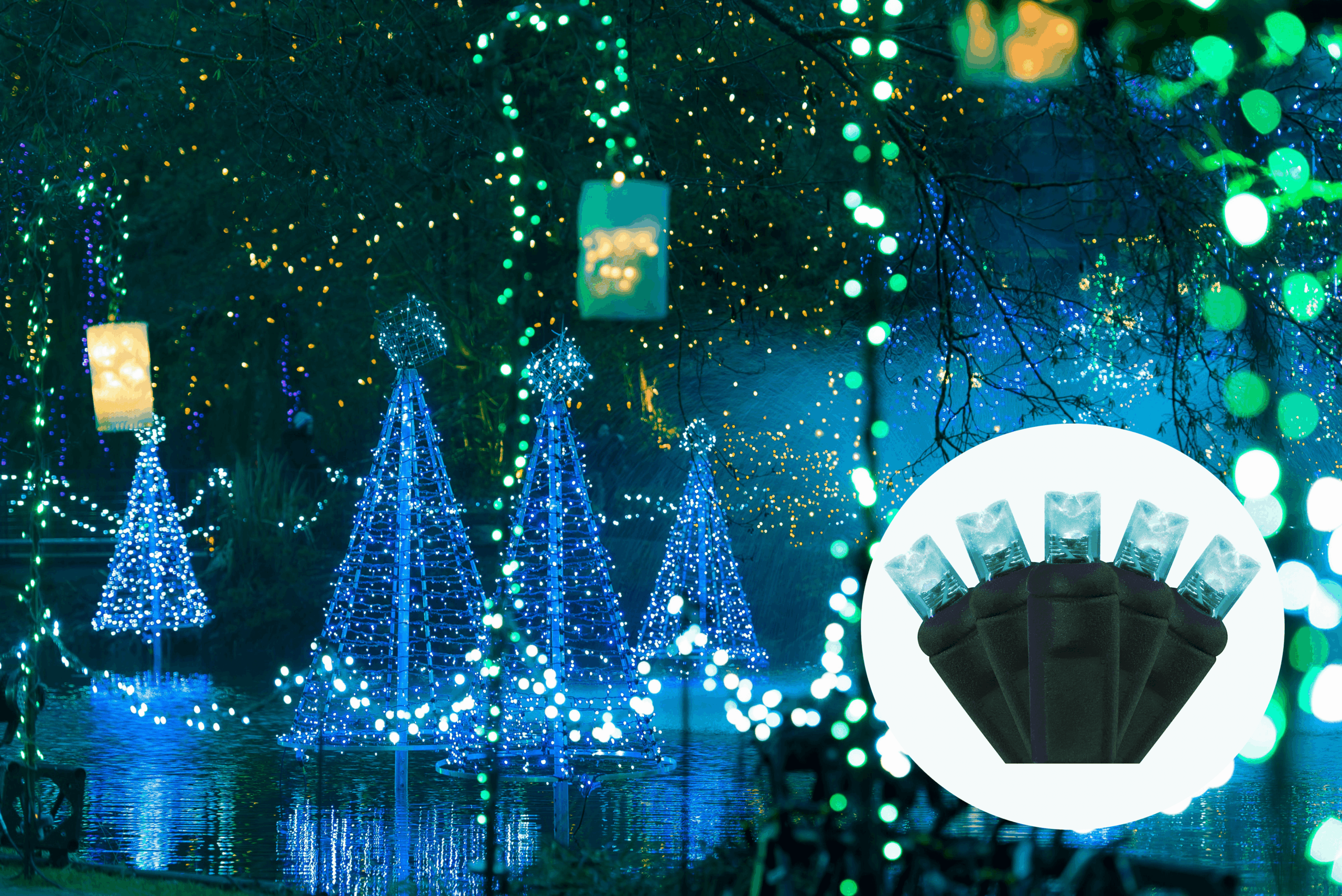 Teal Mini Lights