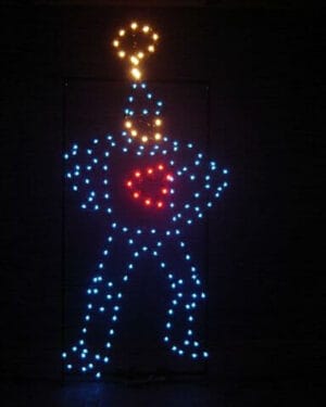 8' Animated Tin Man Holiday Light Display