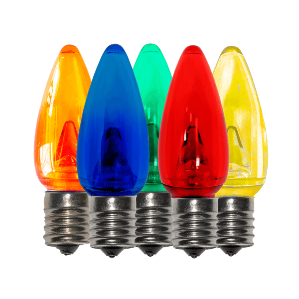 C9 SMD LED Multi Retro Fit Smooth Bulbs 25 Pack Creative Displays