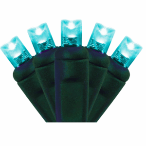 5MM 100 LIGHT LED TEAL MINI LIGHT STRINGS