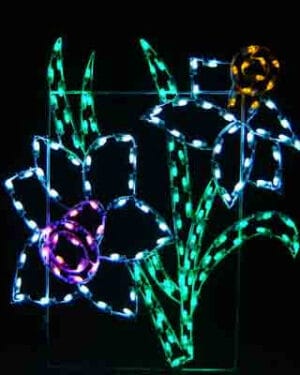 5' Daffodil Cluster Holiday Light Display