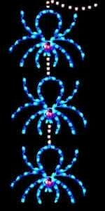 9' Animated Spider in Web Halloween Light Display