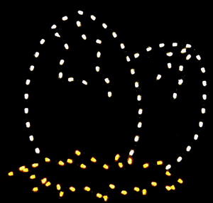 5' Dinosaur Eggs In Nest Holiday Light Display