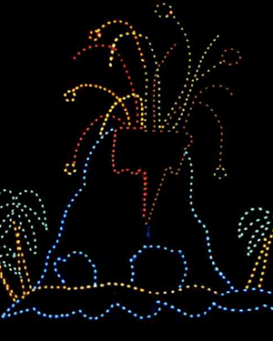 18' Animated Volcano Holiday Light Display