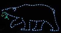 4' Bear With Fish Holiday Light Display