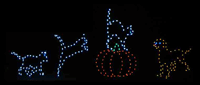 Animated Jumping Cat Halloween Light Display