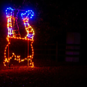 8' Animated Witch Cauldron Halloween Light Display