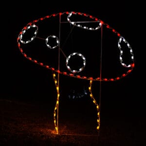6' Mushroom Holiday Light Display