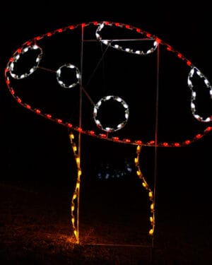 6' Mushroom Holiday Light Display