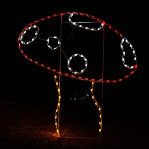 3' Mushroom Holiday Light Display