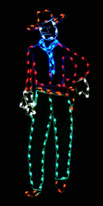 8' Cowboy With A Gun Holiday Light Display