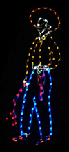 8' Cowboy With Lasso Holiday Light Display