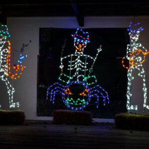 8' Animated Skeleton Band Halloween Light Display