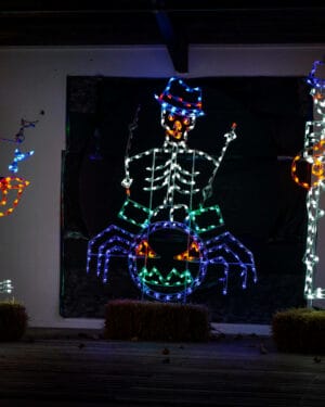 8' Animated Skeleton Band Halloween Light Display