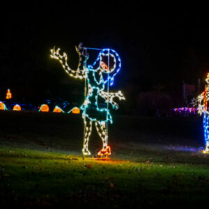 7' Animated Girl Zombie Halloween Light Display