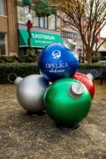 Giant Fiberglass Ornament Stack