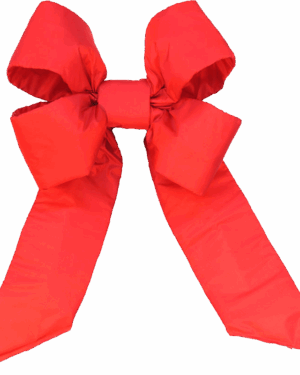 12" CANADA RED NYLON CHRISTMAS BOW