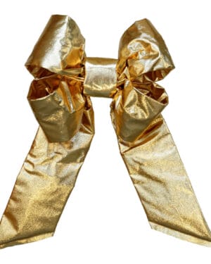 12" MYLAR GOLD CHRISTMAS BOW