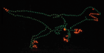 12' Running Raptor Holiday Light Display