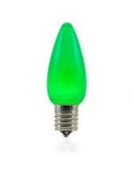 C9 LED Green Opaque Smooth Bulbs 25 Pack
