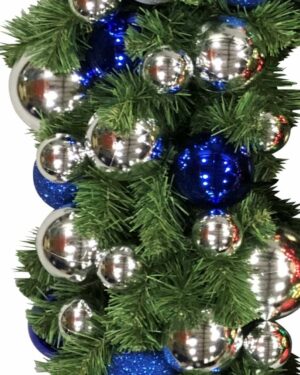 16" SILVER AND BLUE BULLPINE TWO TONE GARLAND