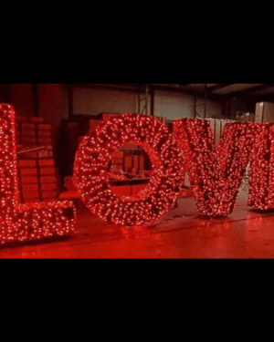 6' Love Garland Letter Dimensional Display