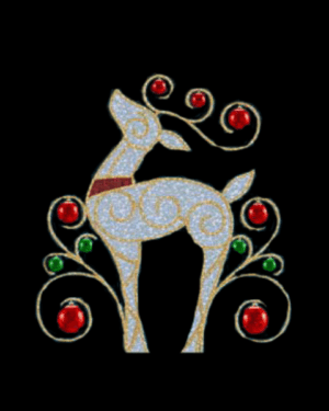 6.5' Reindeer With Ornamentation Holiday Display