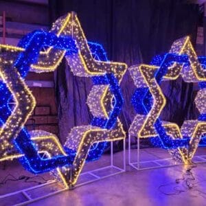 8' Star Of David Photo Frame Holiday Light Display