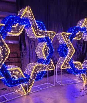 8' Star Of David Photo Frame Holiday Light Display
