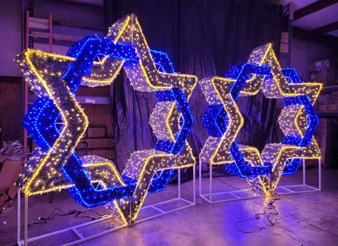 8' Star Of David Photo Frame Holiday Light Display
