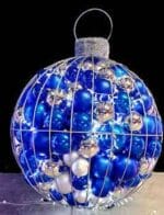 Silver Cage Ornament Holiday Display