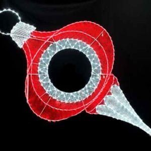 11' Finial Ornament Photo Frame Holiday Light Display