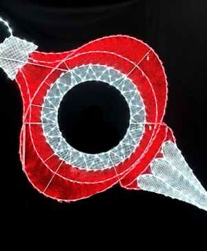 11' Finial Ornament Photo Frame Holiday Light Display