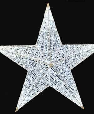 7' Full 3D PVC Mesh Star Holiday Lighting Display