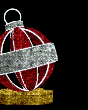 10' Giant Sky Ornament With Garland Base Holiday Light Display