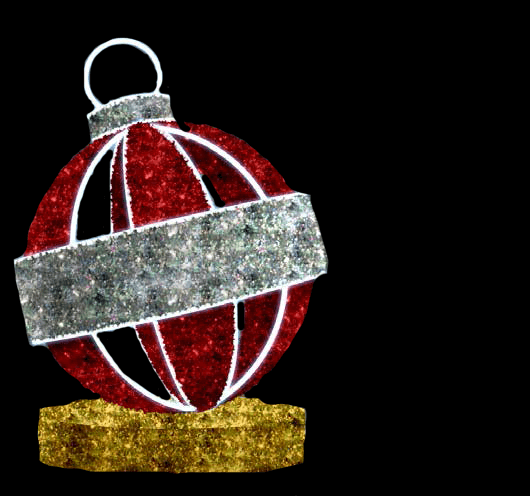 10' Giant Sky Ornament With Garland Base Holiday Light Display