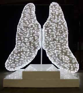 10' Heavenly Angel Wings Selfie Station Holiday Light Display