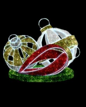 Mixed Ornament Group Holiday Display