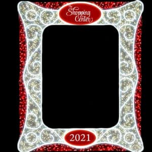 8.5' Alphonse Nouveau Photo Op Frame Holiday Light Display