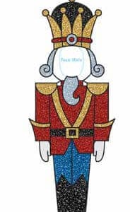 Nutcracker Officer Adult-size Look Through Photo Ops Holiday Display